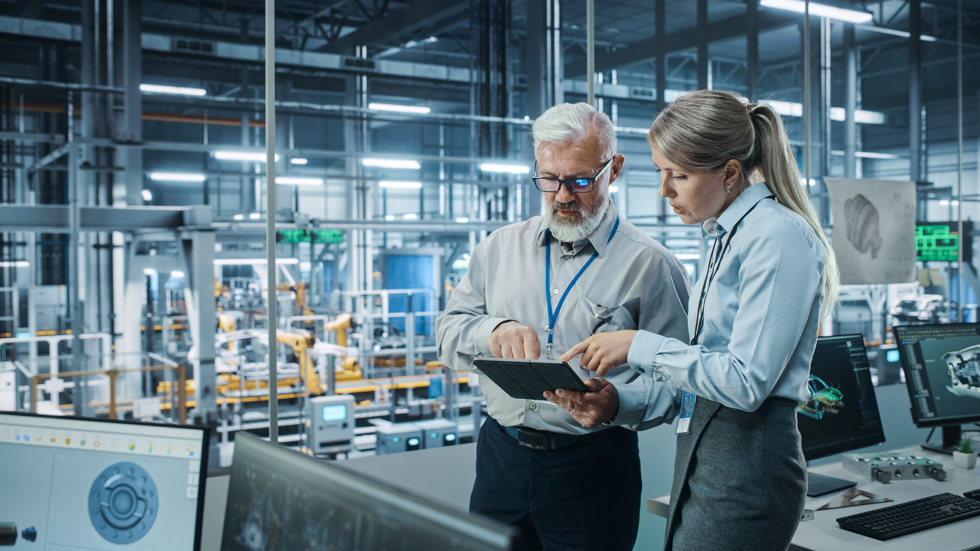 Workers in a Global Vehicle Manufacturing plant